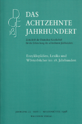 Das Achtzehnte Jahrhundert. Jahrgang 22, Heft 2