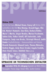 Dichten 2020. Sprache im technischen Zeitalter 219. 54. Jahrgang, 2016. Heft 3
