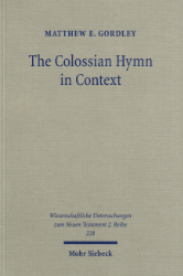 The Colossian Hymn in Context