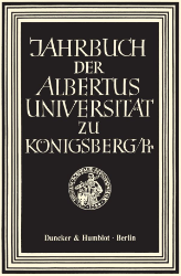 Jahrbuch der Albertus-Universität zu Königsberg/Pr. Bände I-XXVIII