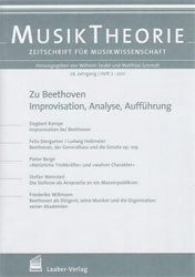 Zu Beethoven. Improvisation, Analyse, Aufführung