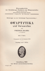 Buchcover OPSARTYTIKA und Verwandtes