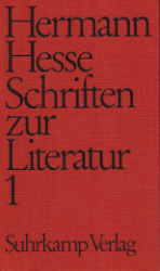 Schriften zur Literatur, 1: Über das eigene Werk