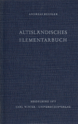 Altisländisches Elementarbuch - Heusler, Andreas