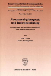 Abwasserabgabengesetz und Indirekteinleitung