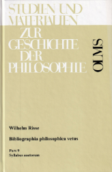 Bibliographia philosophica vetus. Pars 9