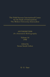 Antisemitism. An Annoted Bibliography