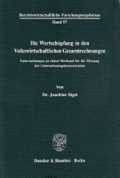 Die Wertschöpfung in den Volkswirtschaftlichen Gesamtrechnungen