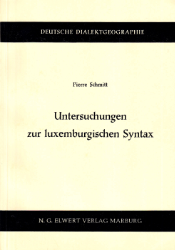 Untersuchungen zur luxemburgischen Syntax