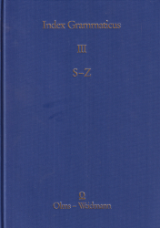 Index Grammaticus. Vol. III