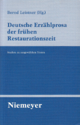 Deutsche Erzählprosa der frühen Restaurationszeit